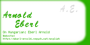 arnold eberl business card